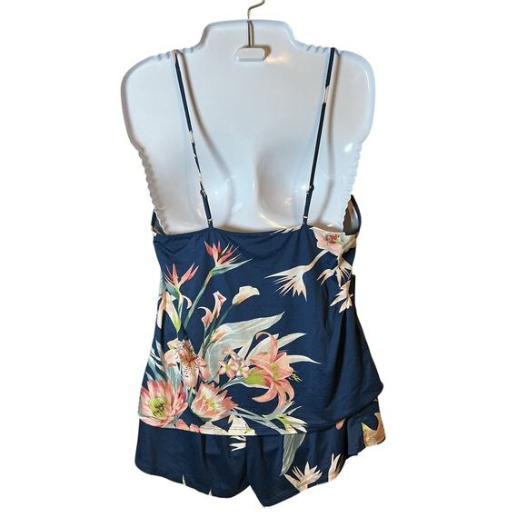 Floral by Flora Nikrooz Cami Short & Robe Floral 3 Pc Pajama Set Medium NWOT - Picture 5 of 16